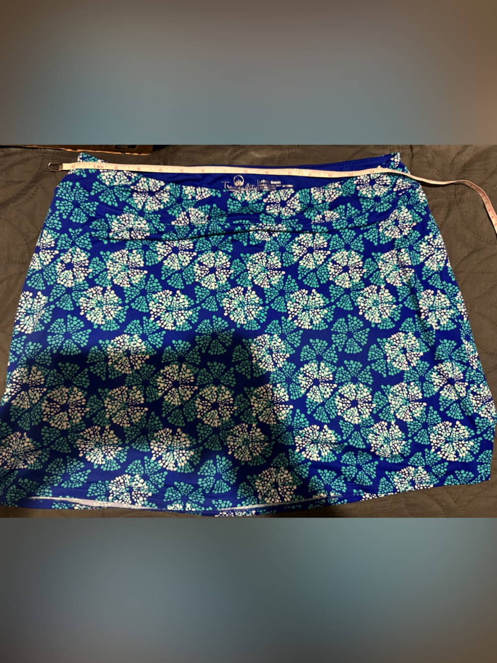 Tranquility by Colorado Clothing Blue Floral Print Skort